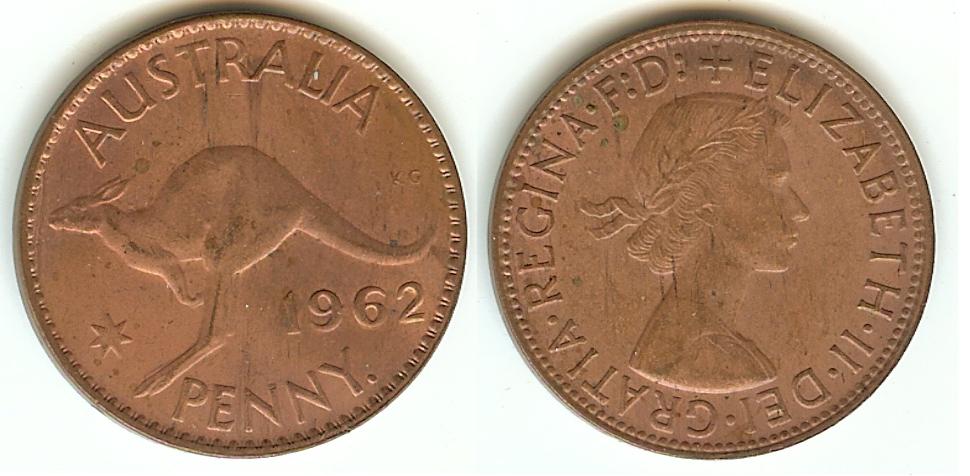 Australian Penny 1962Y. Choice UNC